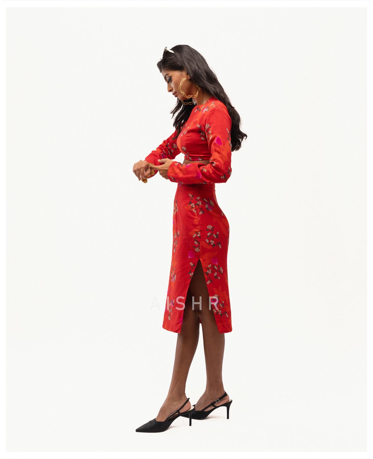Red Jasmine Skirt Set - image 2