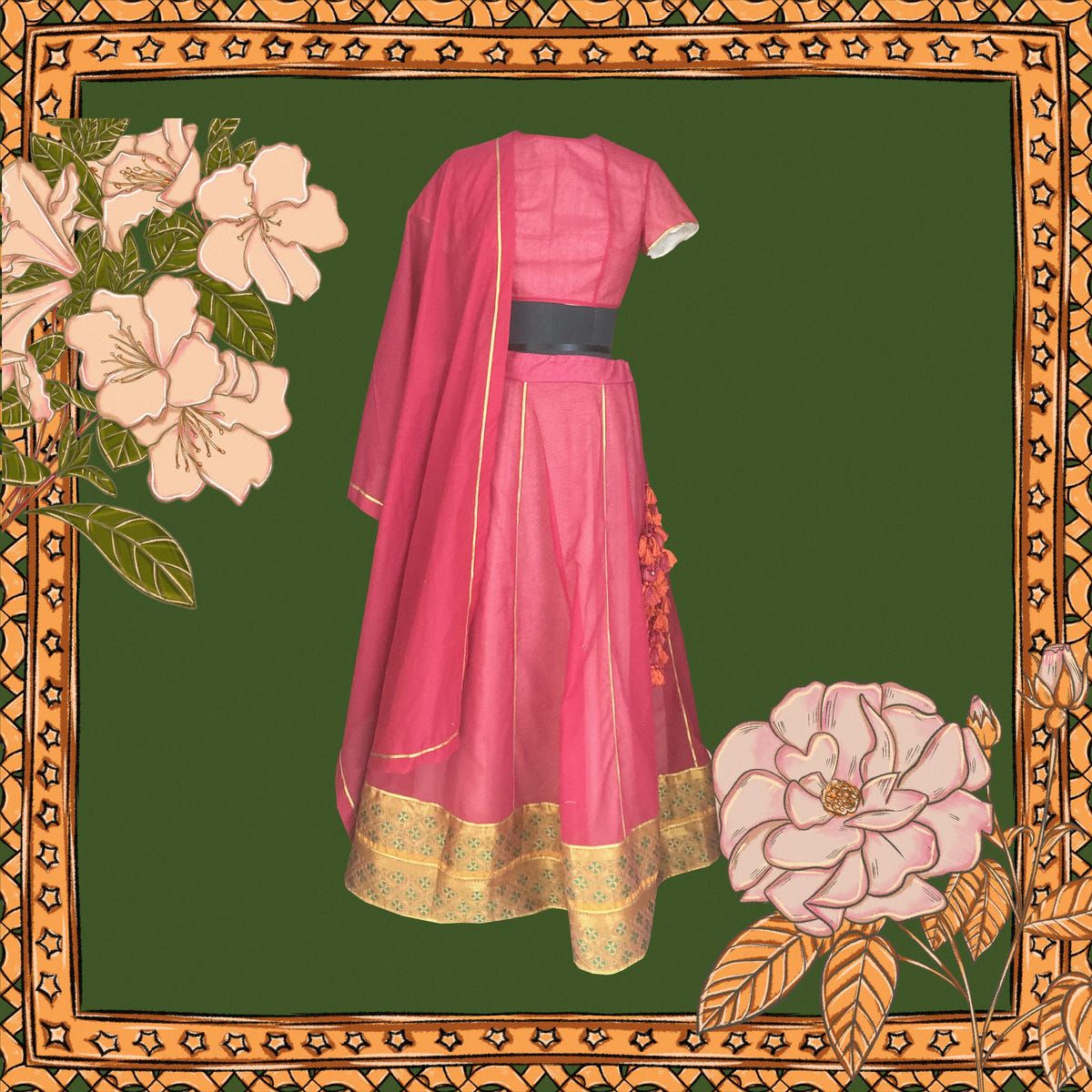Pretty Red Lehenga - image 1
