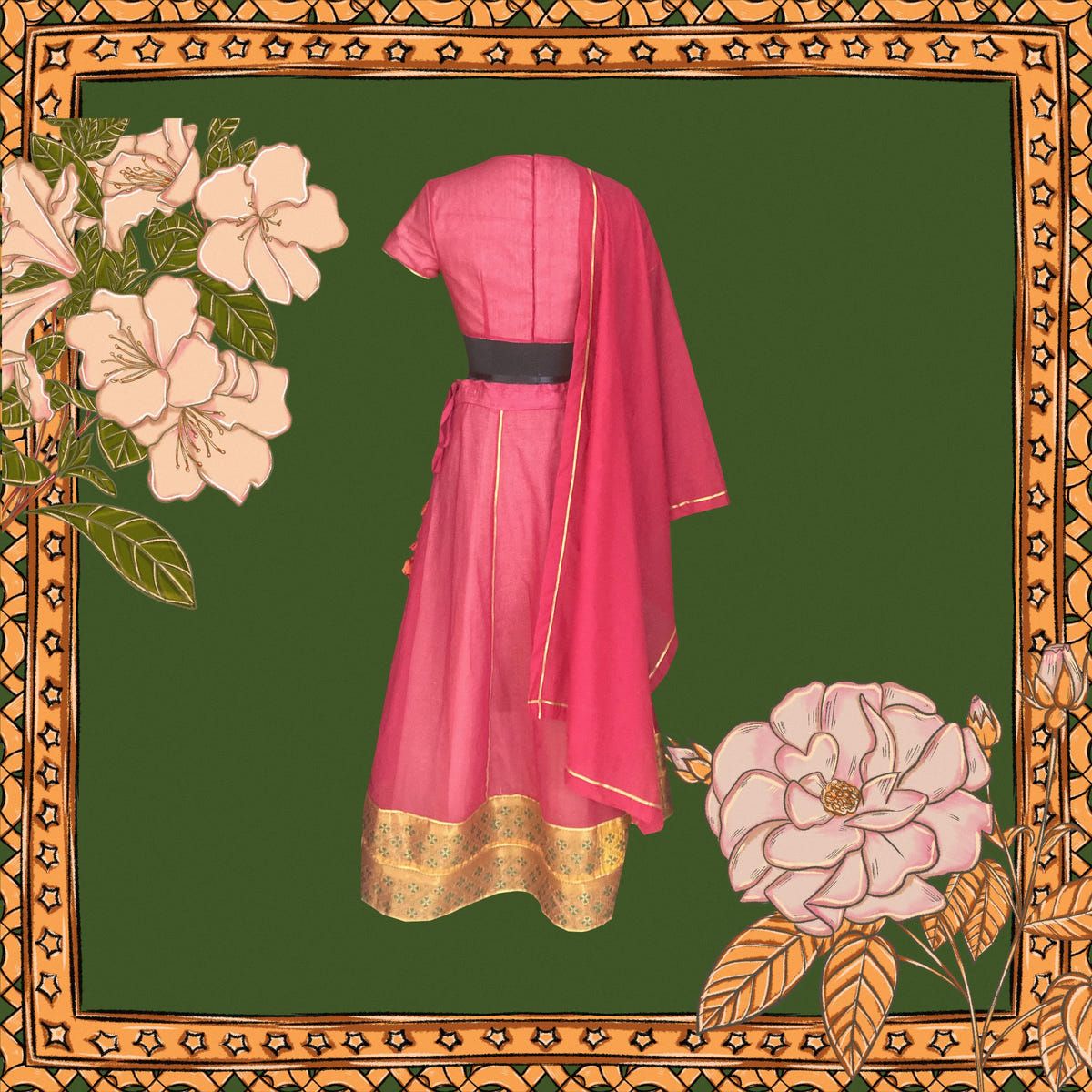 Pretty Red Lehenga - image 3