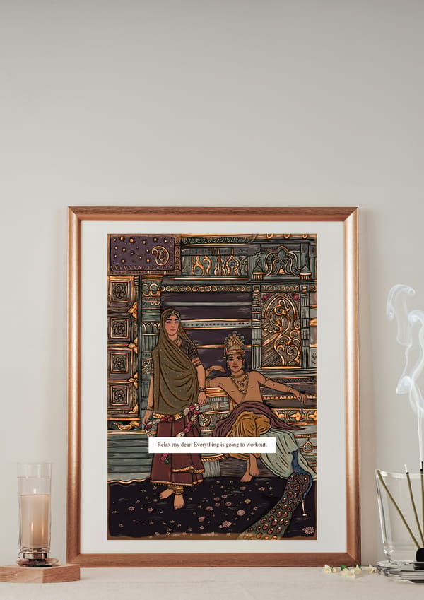 AISHR The Store — Radhe and Krishna : Msg: Relax, my dear. Everything will workout!