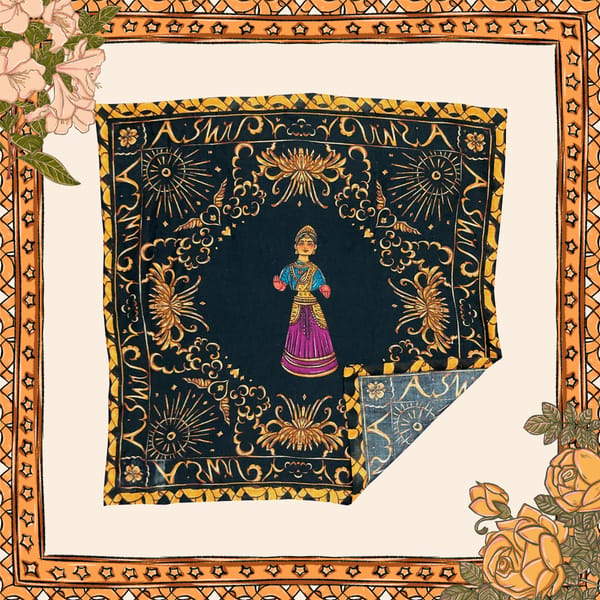 AISHR The Store — Tanjore Doll Petit Scarf