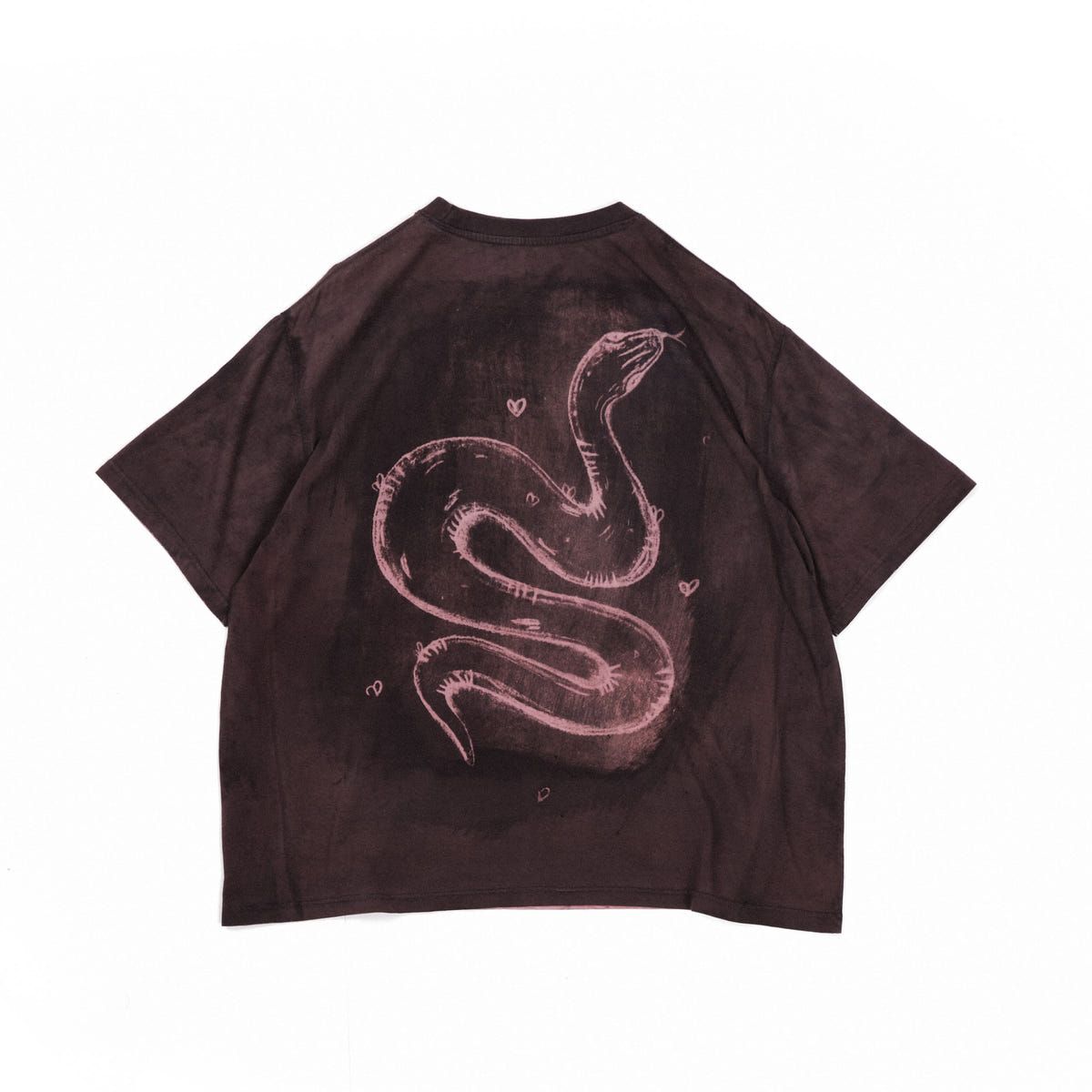 oversized organic cotton t-shirt in rust pink - image 1