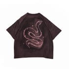 oversized organic cotton t-shirt in rust pink view 1