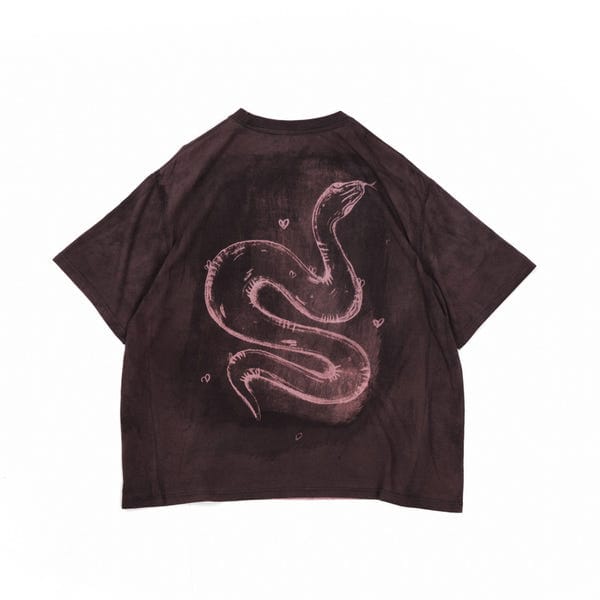 bakr — oversized organic cotton t-shirt in rust pink