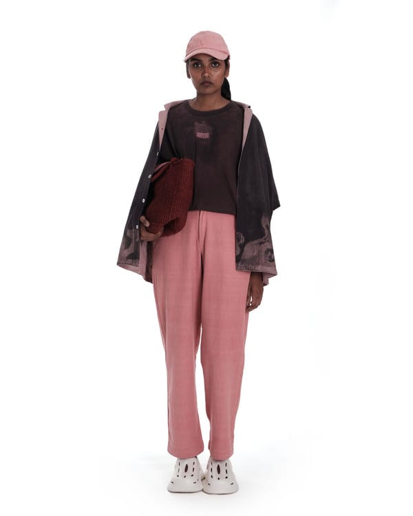 bakr — oversized organic cotton t-shirt in rust pink