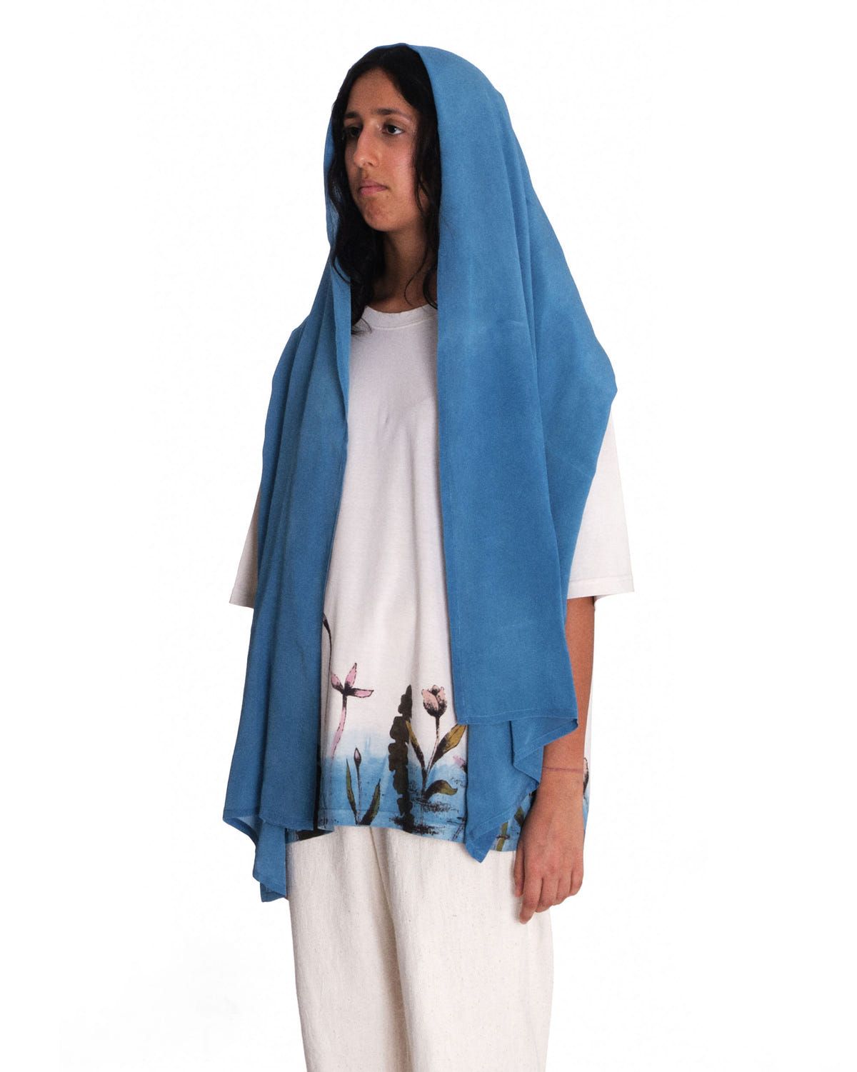 Silk Stole In “ Indigo Ice” - image 5