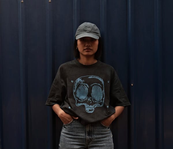 bakr — Skull head in “Neon indigo”