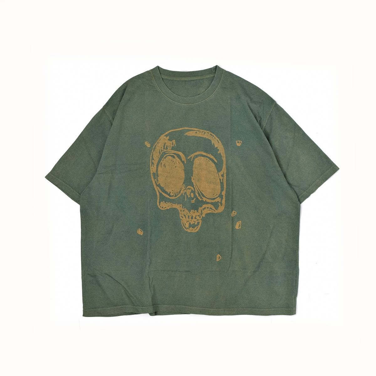 Skull head in forest green - image 1