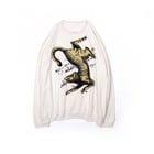 oversized printed organic cotton crew neck in Ecru view 1