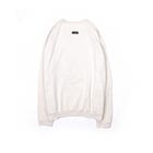 oversized printed organic cotton crew neck in Ecru view 3