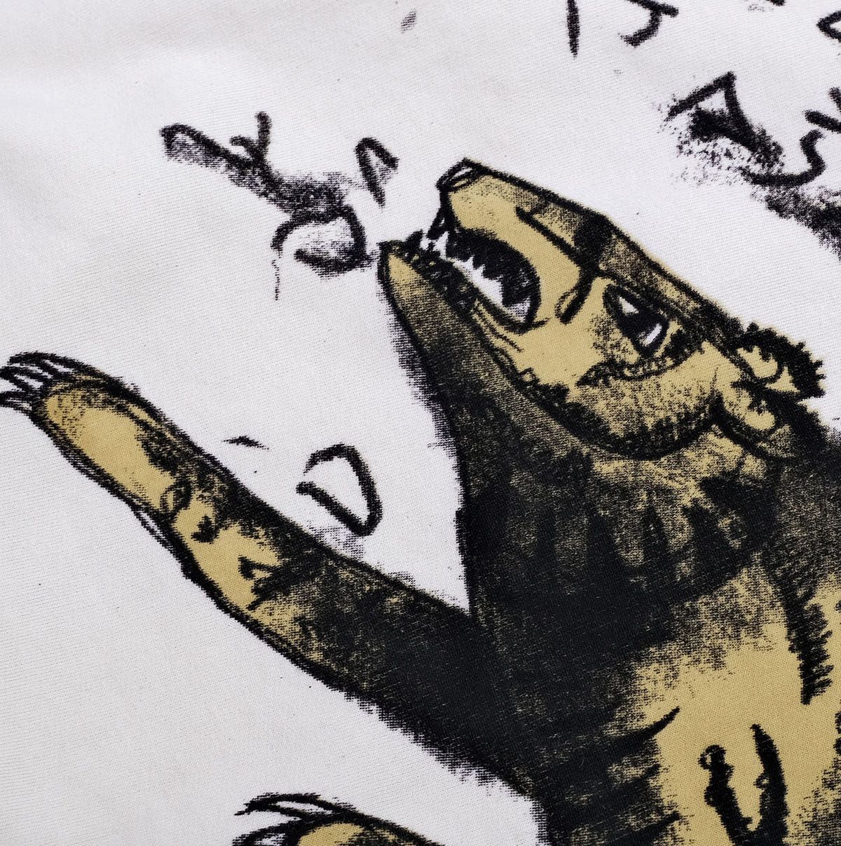 oversized printed organic cotton crew neck in Ecru - image 5