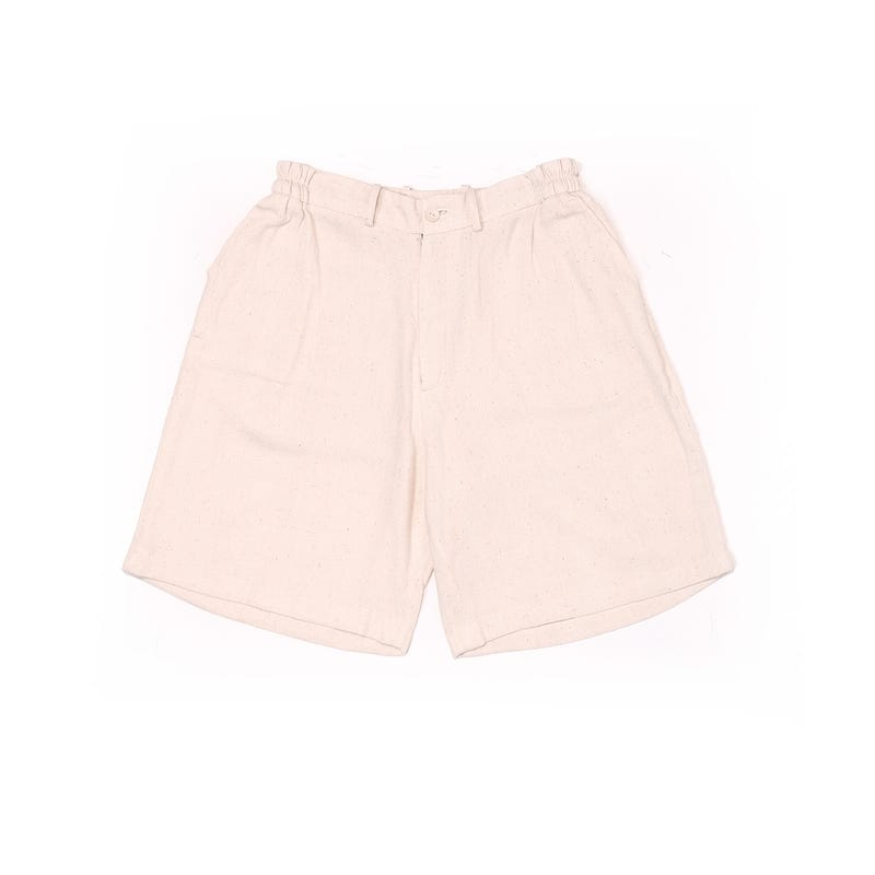 plain unisex shorts in ecru
