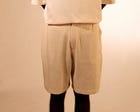 plain unisex shorts in ecru view 2