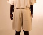 plain unisex shorts in ecru view 5