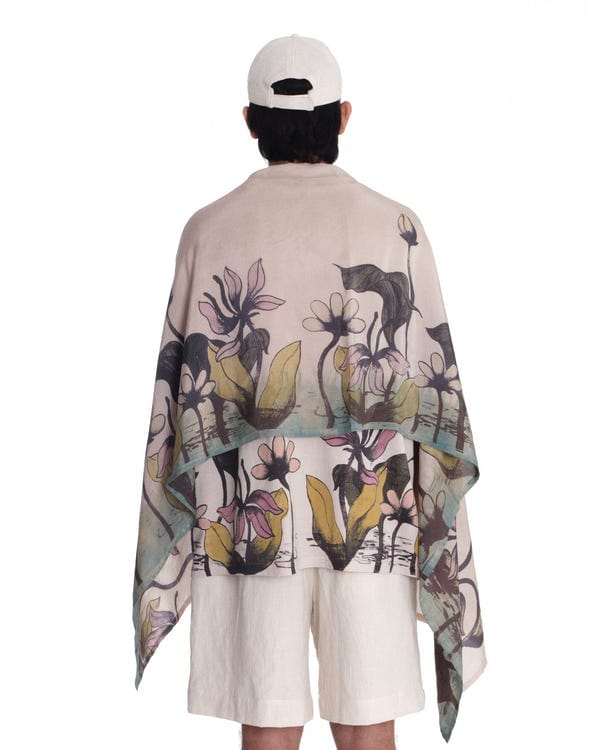 bakr — Silk Stole In “ Lotus Garden”