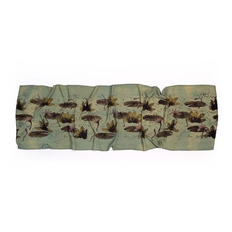 Silk Stole In “Lily pond”