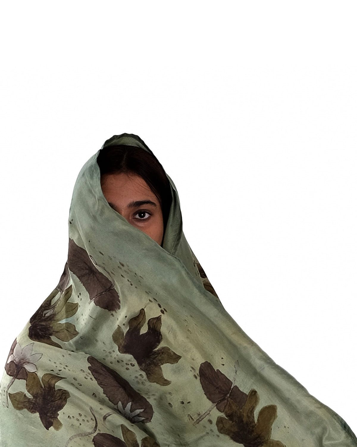 Silk Stole In “Lily pond” - image 5
