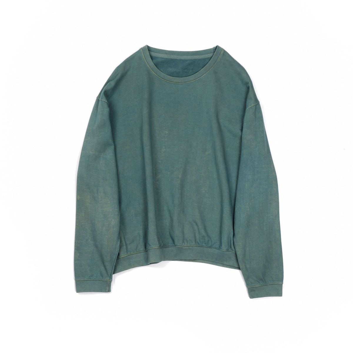 oversized organic cotton crew neck in forest green - image 5