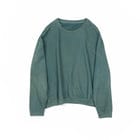 oversized organic cotton crew neck in forest green view 5