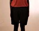 plain unisex shorts in rust black view 7
