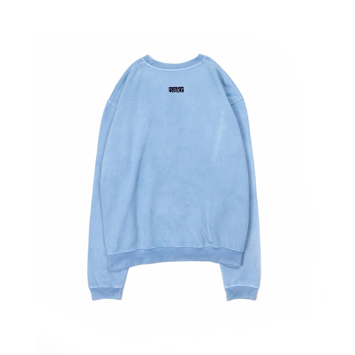 oversized printed organic cotton crew neck in Light Indigo - image 3
