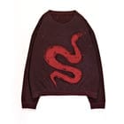 Serpent Crewneck in Purple Blood view 1