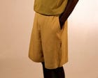 plain unisex shorts in lemon yellow view 5
