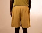 plain unisex shorts in lemon yellow view 6
