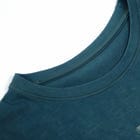 oversized organic cotton printed t-shirt in forest teal view 4
