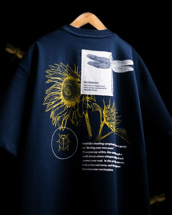 Blckorchid — FINDING PEACE T-SHIRT (NAVY)
