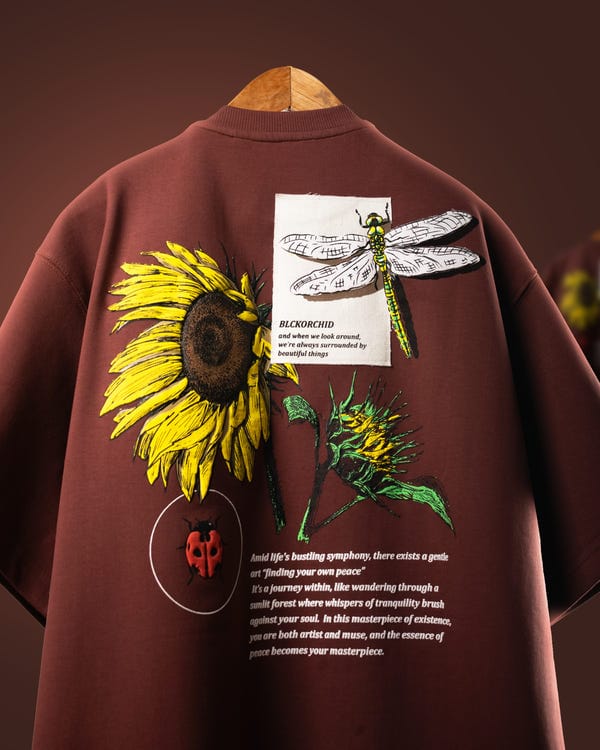 Blckorchid — FINDING PEACE 2.0 T-SHIRT [BURNT UMBER]