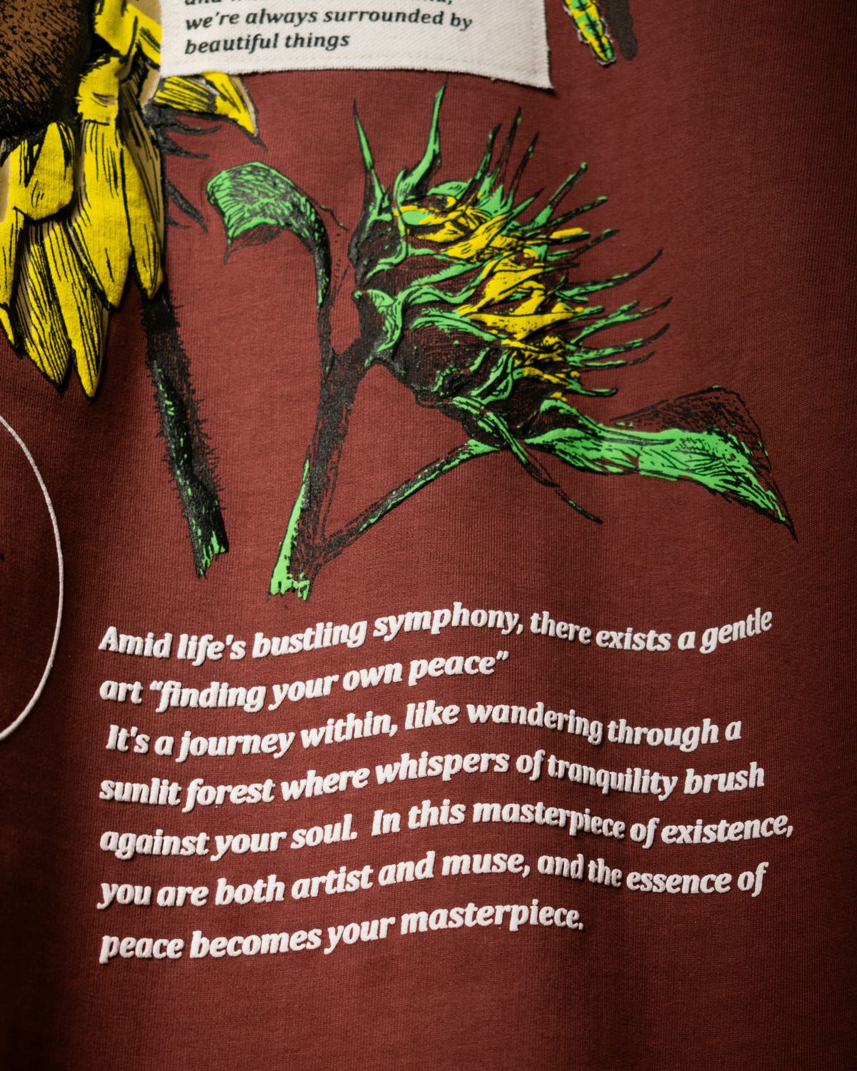 FINDING PEACE 2.0 T-SHIRT [BURNT UMBER] - image 4