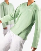 Johnny Collar Ribbed T-Shirt Sage Green view 1