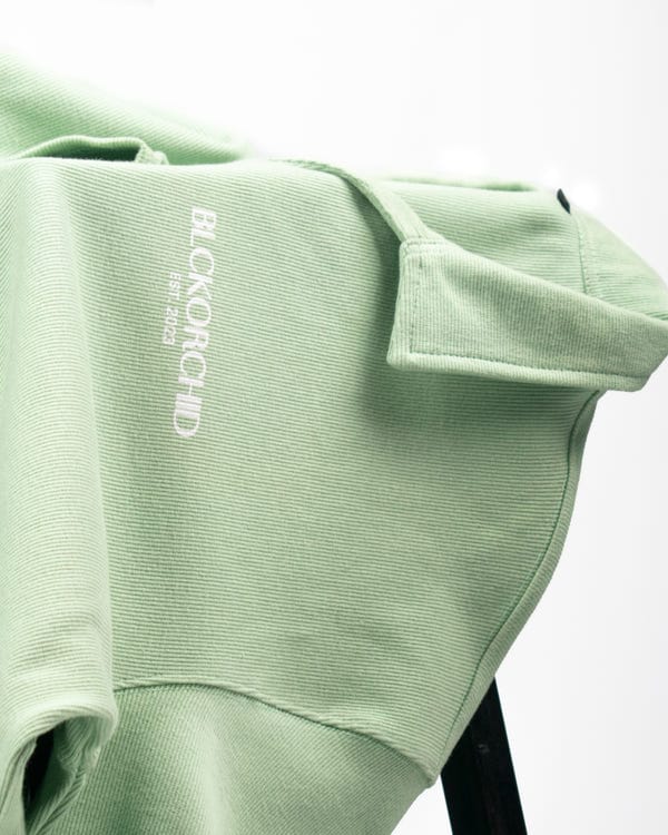 Blckorchid — Johnny Collar Ribbed T-Shirt Sage Green