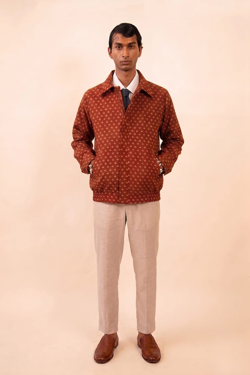 AKSA Bomber I | Silk Printed Bomber Jacket | S-M-L