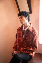 AKSA Bomber I | Silk Printed Bomber Jacket | S-M-L view 2