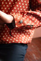 AKSA Bomber I | Silk Printed Bomber Jacket | S-M-L view 3