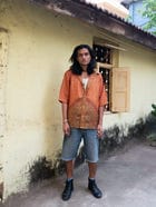 RAGA VI | Oversized Orange Printed Shirt | M view 3