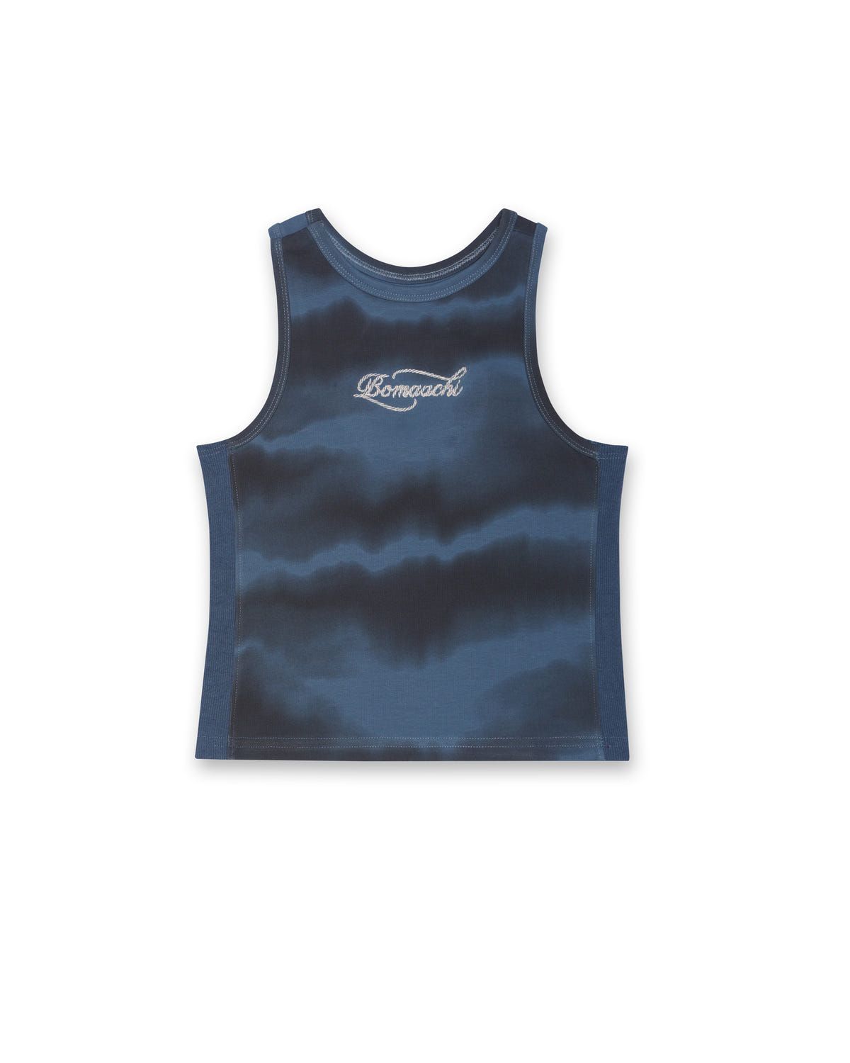Rope Embroidered Blue Tank Top - image 1