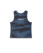 Rope Embroidered Blue Tank Top view 1