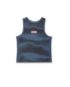Woven Patch Blue Tank Top view 1