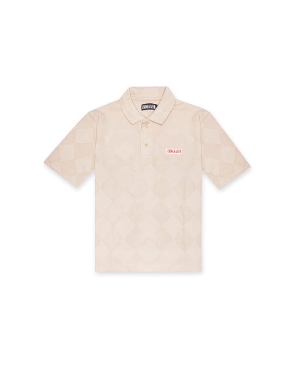 BOMAACHI — Textured Polo Oat T-shirt (Regular Fit)