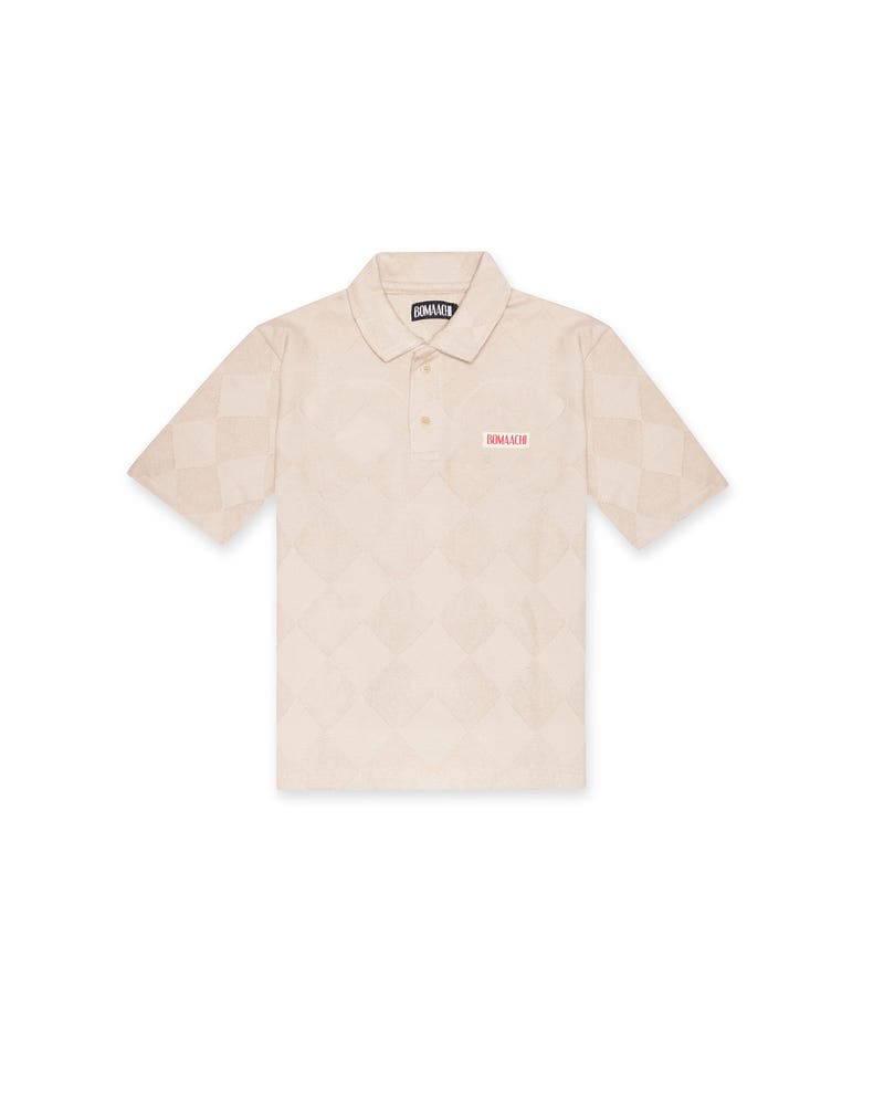 Textured Polo Oat T-shirt (Regular Fit)