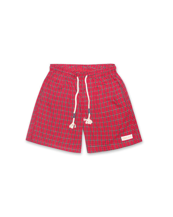 BOMAACHI — Red Checkered Boxer Shorts