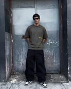 Blank Dark Grey Green T-shirt view 2