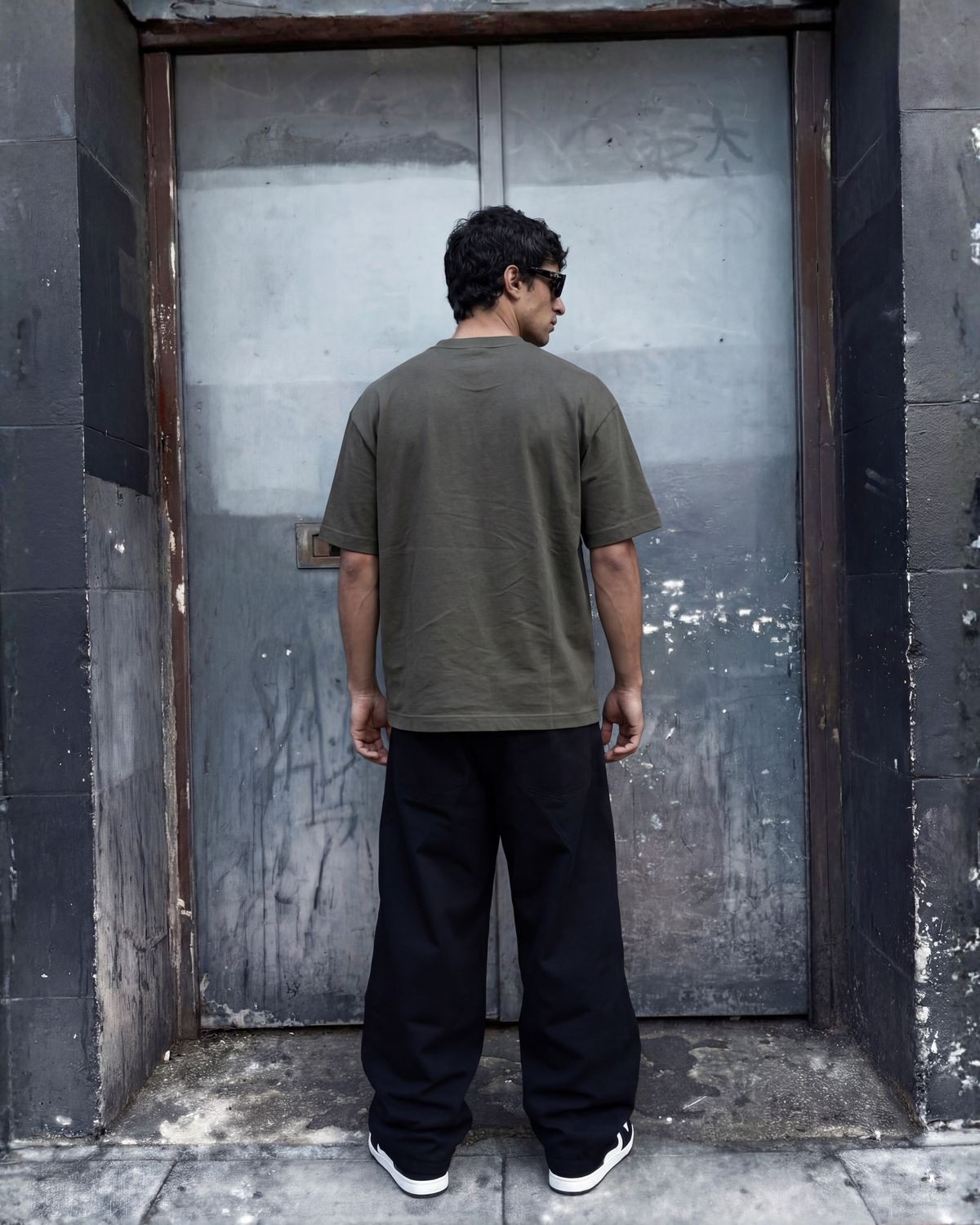 Blank Dark Grey Green T-shirt - image 4