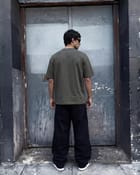 Blank Dark Grey Green T-shirt view 4