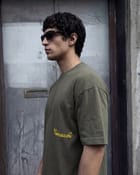 Blank Dark Grey Green T-shirt view 5