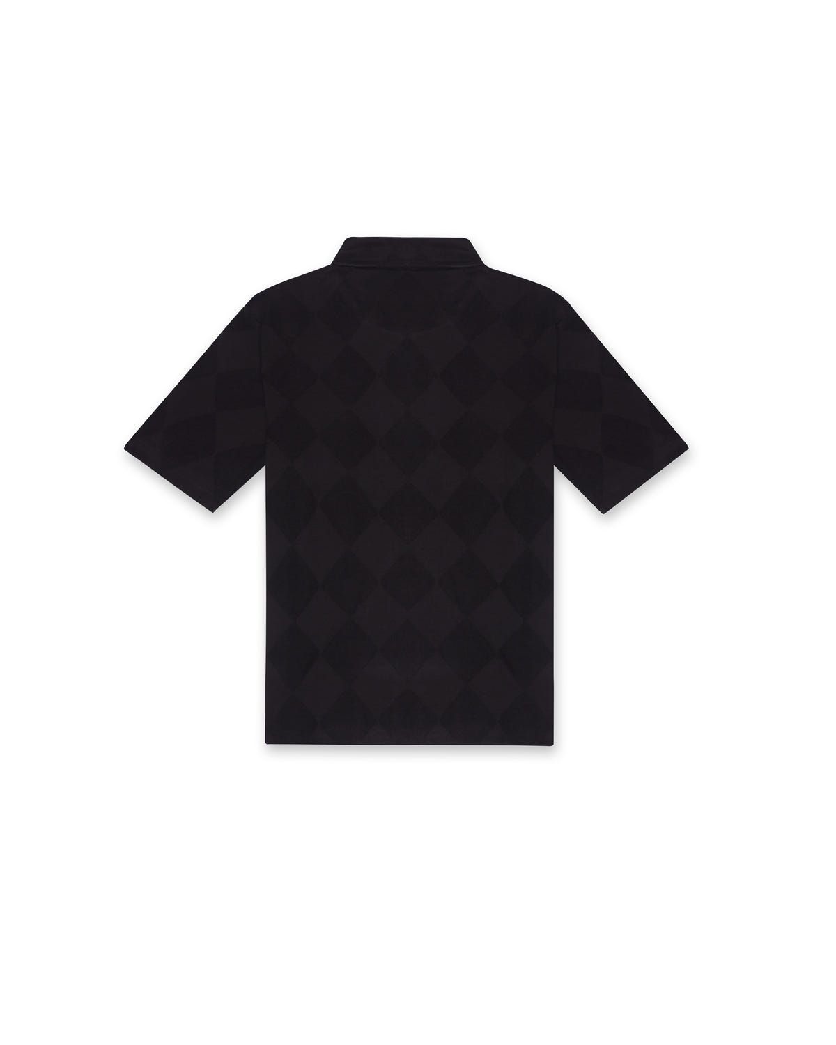 Textured Polo Black T-shirt (Regular Fit) - image 7