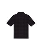 Textured Polo Black T-shirt (Regular Fit) view 7